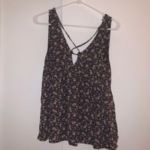Floral American Eagle plunge top